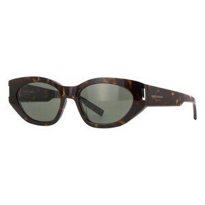 A0782Z New SAINT LAURENT Havana Cat Eye SL 638 002 Sunglasses Women